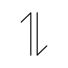 Up and down arrow flat style. Vector illustration icon isolated on white and transparent background.