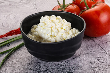 Cottage cheese Curd in the bowl
