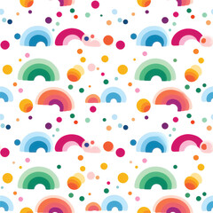 Seamless pattern : Candy-Colored Rainbow Pattern
