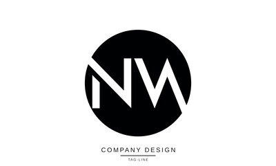 WN, NW, Abstract Letters Logo Monogram