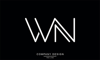 Obraz premium WN, NW, Abstract Letters Logo Monogram