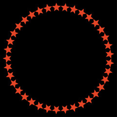 starry background made of stars in a circle - obrazy, fototapety, plakaty