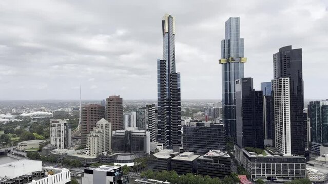 Skyline of Melbourne from 88th floor