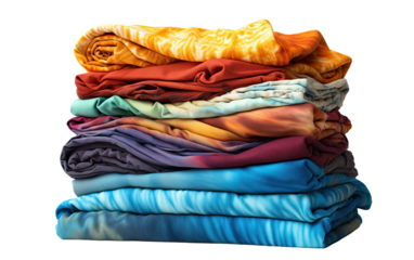 Colorful Creativity with a Tie Dye Kit Featuring Vibrant Dyes on a White or Clear Surface PNG Transparent Background.