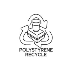 illustration of polystyrene recycle, vector art.