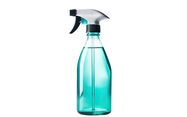 Effortless Shine and Transparency with the Glass Cleaner Spray Bottle on a White or Clear Surface PNG Transparent Background.