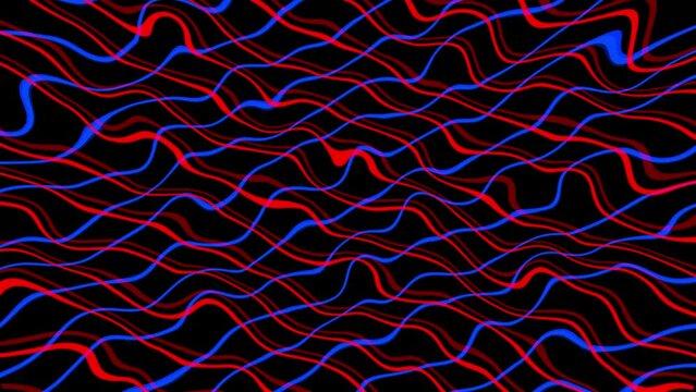 Red and blue wavy lines