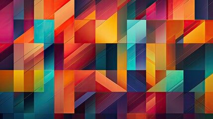 Vibrant colorful complex geometry background , Generative AI