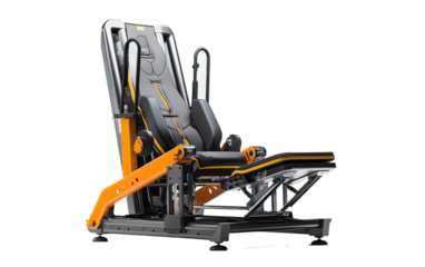 Dominate Your Leg Training Sessions with the Press Machine on a White or Clear Surface PNG Transparent Background.