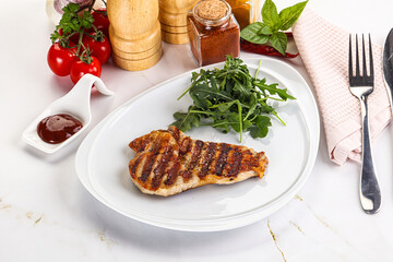 Delicous grilled pork meat steak