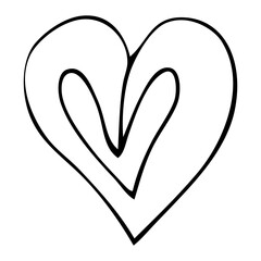 love, line art continuous, vector hand draw sketch 
