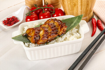 Grilled eel with steamed rice