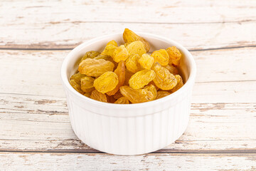 Yellow raisin - dry grape berries