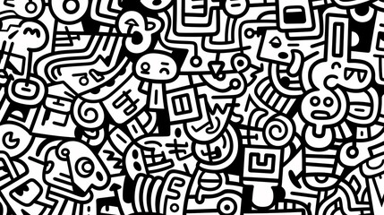 Abstract seamless doodle background, artistic background