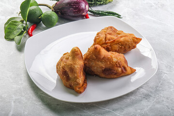 Indian cuisine - fries crispy samosa