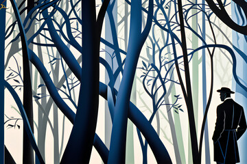 silhouette of people Generative AI