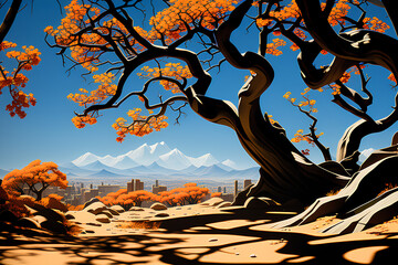 tree on the hill Generative AI