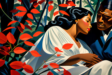 background with butterflies Generative AI