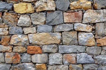 Fototapeta premium Rustic stone wall, old stone texture.