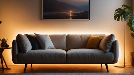 modern living room with sofa