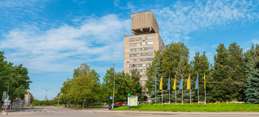 Cityscape of Narva town. Estonia - 715321696