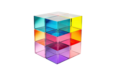 A Cube Set Designed to Engage Learners in Practical Density Concepts on a White or Clear Surface PNG Transparent Background.