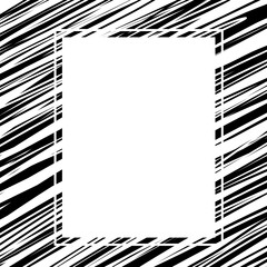 The frame is black and white. zebra design for business