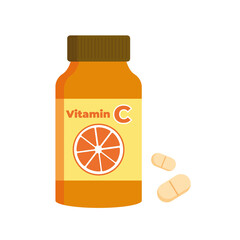 Bottle of pills, vitamin C