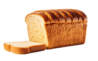 Toasted Pain de Mie Bread Pieces, a Culinary Delight in Every Bite on a White or Clear Surface PNG Transparent Background.