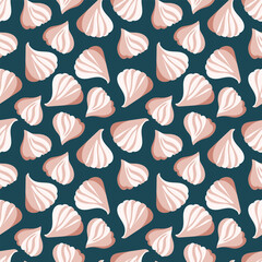 Vector seamless pattern with meringue.