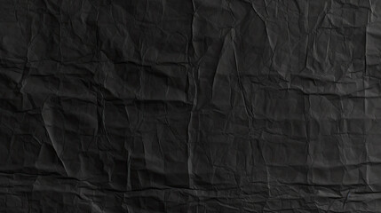 Fototapeta premium Dark black grey paper background creased crumpled surface, Old torn ripped posters scary grunge textures. black friday paper banner