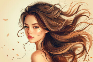 Naklejka premium Dry Hair: For dry hair, use moisturizing shampoos and conditioners. Consider using leave-in conditioners