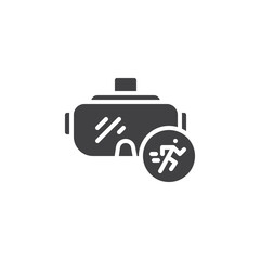VR fitness vector icon