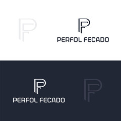 Letter PF monogram logo design, Symbol, initial letter logo, Vector brand logo, fashion and beauty