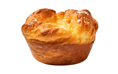 Enjoying Bite Sized Delicacies with the Charm of Popover Pastries on a White or Clear Surface PNG Transparent Background.