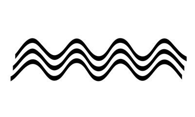 Abstract black wavy lines and swirled brush strokes vector seamless pattern on white background. abstract wavy line pattern. Wave, liquid shape background. Optical art design. Vector illustration.