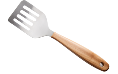 Sizzle and Serve with Precision Using the Right spatula on a White or Clear Surface PNG Transparent Background.