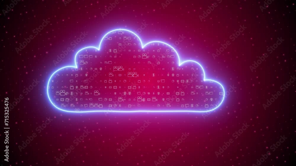 Poster cloud architecture platform. internet infrastructure concept. abstract technology background. futuri