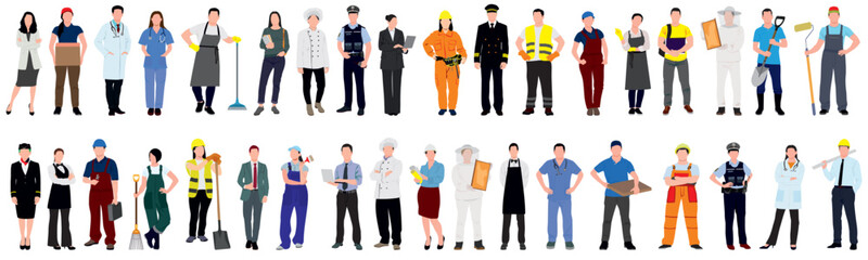 People occupation set.