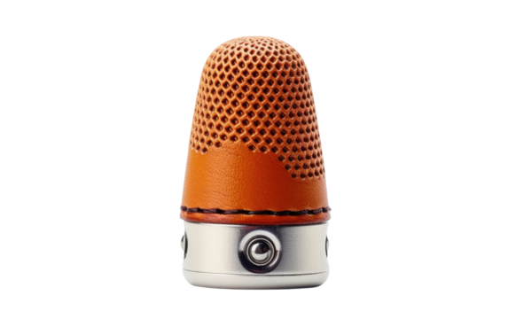 Enhancing Precision with the Thimble and Leather Finger Pad Combo on a White or Clear Surface PNG Transparent Background.