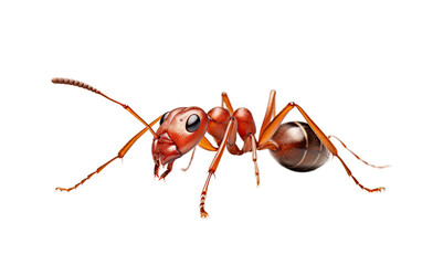 World of Ants through Intricate Nests and Busy Colonies on a White or Clear Surface PNG Transparent Background.