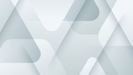 White vector gradient abstract background with shapes elements. White vector presentation background for poster, banner, wallpaper, mockup, flyer, and report