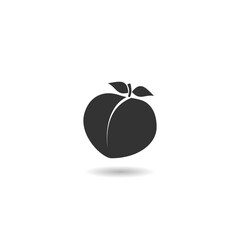 Peach logo icon with shadow