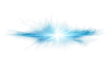 Spectacular Beauty of Blue Light Flashes in Motion on a White or Clear Surface PNG Transparent Background.