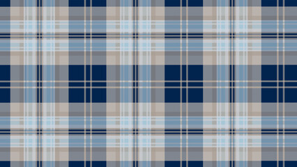 Obraz premium Blue beige and white plaid background