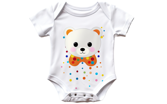 Baby Dress Showcasing Irresistibly Adorable Prints on a White or Clear Surface PNG Transparent Background.