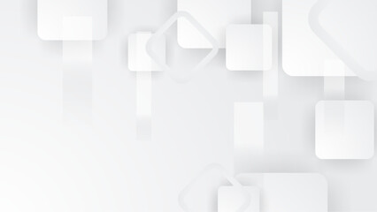 White vector abstract geometric shapes background. White vector presentation background for poster, banner, wallpaper, mockup, flyer, and report