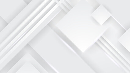 White vector gradient abstract background with shapes elements. White vector presentation background for poster, banner, wallpaper, mockup, flyer, and report