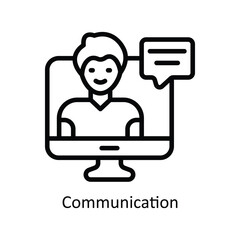 Communication vector  outline icon style illustration. EPS 10 File