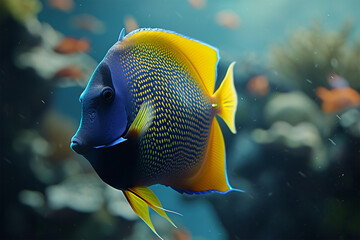 Fototapeta na wymiar Beautiful Ornamental Fish in the Sea